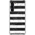 Black and White Striped Marble Galaxy S24 FE Clear Case